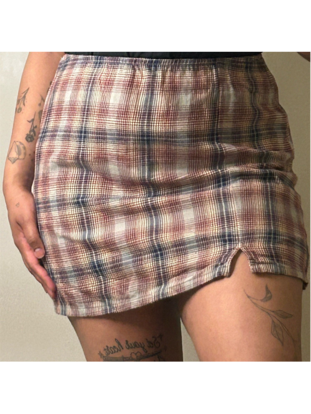 Academia Skirt Womens Plaid Mini Pull-On